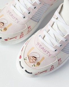 Взуття медичне жіноче кросівки з відкритою п'ятою Beauty Pink PU підошва